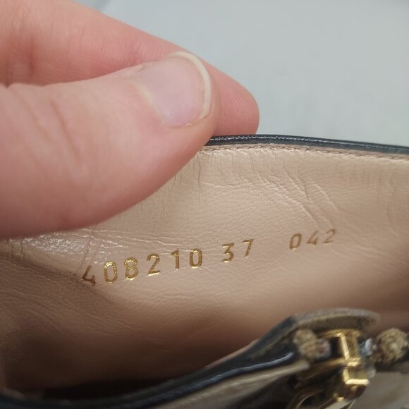 GUCCI Leather Taupe Beige Malaga GG Marmont Fringe Ankle Boot - Picture 3 of 13